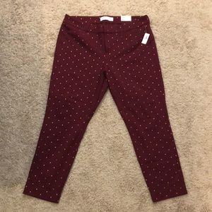 Brand New Garnet and Gold Pixie Pants